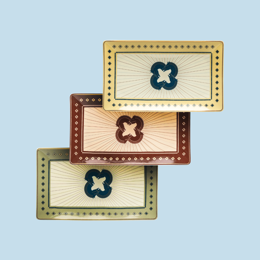 Cordovan 4 horses trays - 3 pieces